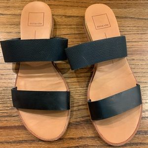 Dolce Vita Black Leather Sandals